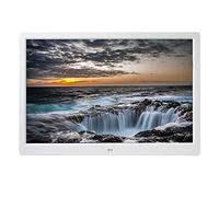 Spacmirrors Digital Photo Frames 15-inch high-definition electronic, intelligent video advertising machine, resolution 1280 * 800, clock/calendar/photo/video play (White)