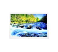 Spacmirrors Digital Photo Frames 15-inch Widescreen, Digital Picture Frame Advertising Machine Displays and Publicizes the High-definition LED LCD Screen 1280x800 Resolution Time Switch Machine (Whit