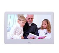 Spacmirrors Digital Photo Frames Electronic 10-inch wall-mounted high-definition multi-function picture and video player, intelligent electronic album, with remote control, record a beautiful life (W