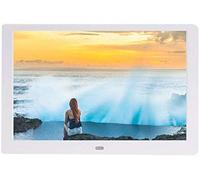 Spacmirrors Digital Picture Frame, 17.1 Inch Digital Photo Frame, 1440x900 High Resolution Full IPS Display Music Video Player Calendar Alarm with Remote Control, Support USB and SD Card (White 17.1"