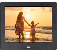 Spacmirrors Digital Picture Frame 8 Inch Digital Photo Frame, 720P High Definition Led Multi Function Electronic Photo Frame Boot Automatically Play Calendar Alarm Clock