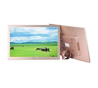 Spacmirrors Digital Picture Frame, Digital Frame 17 Inch Digital Photo Frame LED Electronic Photo Album Black silver pink gold Advertising Player, Resolution 1440x900P, Support Calendar, Clock (Gold