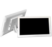 Spacmirrors Digital Picture Frame, Digital Photo Frame, 1280x 800 High Resolution FHD 16:9 IPS Display Electronic Photo Album Photo Music Video Player Calendar Alarm Auto On Off Timer (White 18.5")