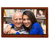 Spacmirrors Digital Picture Frames 13- inch High- definition Home Digital Photo Frame Set- up Photo Loop Player photo frame digital (Wood Grain)