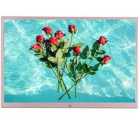 Spacmirrors Digital Picture Frames 15 Inch Electronic Digital Photo Frame, 1280x800 Full HD 16:10 IPS Display Ultra-thin Electronic Advertising Player, Pink/Silver photo frame digital (Pink 15")