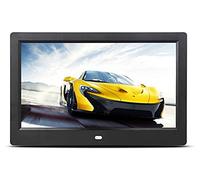 Spacmirrors Digital Picture Frames Narrow Edge Lithium Battery Ultra- clear 10 Inch Digital Photo Frame Electronic Album Advertising Player photo frame digital (Black 10 inch+16SD card)