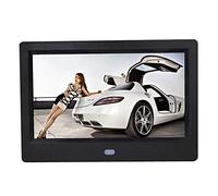 Spacmirrors Photo Digital Photo Frame 7 Inch Hd Resolution 1024 * 600, Narrow Edge Design Ultra High Resolution Electronic Photo Album, Human Body Sensing Function Photo/Music/Video Player,White