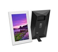 Spacmirrors Smart Cloud Digital Photo Frame WiFi, Electronic Photo Album 10.1 Inch Touch Screen, Horizontal And Vertical Gravity Sensor, Mobile APP Remote Push (White)