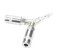 Spacnana 1/4 Inch BSP Y Piece 3 Way Air Fitting Quick Connector Galvanized Iron with High Temperature Pressure Resistance for Pneumatic Devices Air Hose Compressor
