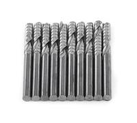 Spacnana 10PCS 1/8 Inch Single Flute Tungsten Carbide End Mills CNC Router Bits with Cutting for Acrylic PVC MDF Wood Cutting Tool Milling Cutter CNC Tool