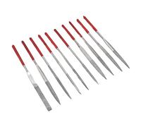 Spacnana 10PCS Needle File Set with PVC Bag, 10 Shapes Including Oval Triangular Flat Files for Jewelry Shaping Wood Plastic Carving (4 * 160mm)