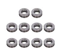Spacnana 10PCS Thrust Ball Bearings, Metal Detachable Long Lasting, Miniature Axial Bearings for Crane Hooks and Jacks, 10mm to 25mm Sizes (51102)