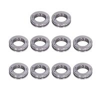 Spacnana 10PCS Thrust Ball Bearings, Metal Detachable Long Lasting, Miniature Axial Bearings for Crane Hooks and Jacks, 10mm to 25mm Sizes (51105)
