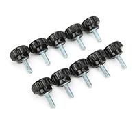 Spacnana 12-Pack Clamping Jig Bolt Knob, M5x20x15 | Phenolic Plastic Construction, Straight Thread Grip, Anti-Slip Twist Nut, Lathe Hand Tool, Workshop Fixture