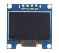 Spacnana 128x64 Display Module, White OLED Communication ABS Material, 0.96in Screen, Wide Voltage Support