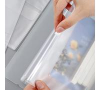 Spacnana 12Pcs A6 Binder Pockets, Transparent PVC Zip Folder with 6 Hole Design, Ideal for Home and Office Organization (A6 Zipper Bag)