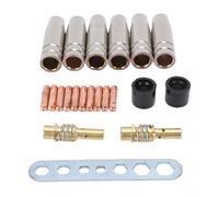 Spacnana 15AK MIG Welding Tool Accessory Kit, Brass Contact Tips Nozzles Diffusers with Easy Installation for Professional Welding Replacement Parts