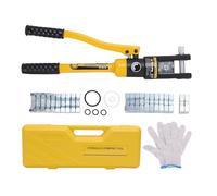 Spacnana 16T Hydraulic Crimping Tool with 11 Pairs of Dies for Welding Cables, Power Lines Rotate 180° in Tight Spaces