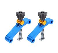 Spacnana 2 Pcs T Track Hold Down Clamp,T-Bolts,100mm Clamping Range Quick Positioning with Spring Nut for Woodworking and Metalworking