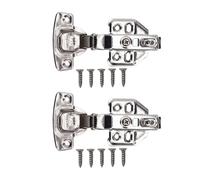 Spacnana 2 Set Rebound Hinge 304 Stainless Steel Soft Closing & Adjustable for 16-22mm Frameless Cabinet Doors