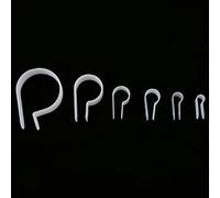 Spacnana 200PCS Nylon Clips Ordered Box for the High - to Traction Cable Line, Rounded Edges (White)