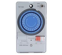 Spacnana 24 Hour Mechanical Timer, Synchronous Pulse Motor Low Power Consumption Time Switch 220VAC for Water Heaters Street Lights Garden Watering