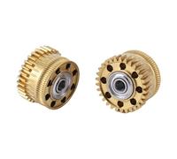 Spacnana 2pcs All Metal Extruder Gear with DLC Coating for K2 Plus Printers, High Replacement Gear for Smooth Filament Feed in PLA PETG ABS 3D Printing
