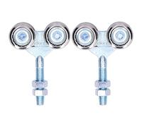 Spacnana 2Pcs Barn Door Hanging Wheels Glass Door Sliding Roller Wheels Adjustable Horizontal Vertical Double Design with Load Bearing