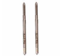 Spacnana 2Pcs HSS Screw Taps M2.5x0.45 Straight Flute Machine Thread Tap for Internal Thread Cutting in Alloy Steel