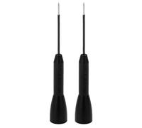 Spacnana 2Pcs Insulation Protection Test Probe, Simple Operation 1mm Multimeter Needle, 600V 10A, for Test Equipment, Voltage Testing (Black)