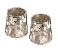 Spacnana 2PCS Lamp Shade PVC Lampshade Cover for E14 Table Lamp Shade 11x15x14cm Small Drum Design Decorative Light Cover for Table Wall Ceiling