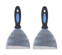 Spacnana 2PCS Stainless Steel Putty Scraper Set, Drywall Repair Tool with Comfort Grip, Versatile Spatula for Applying Plaster and Removing Wallpaper (3)