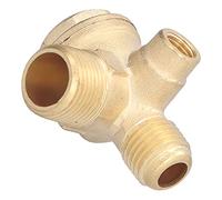 Spacnana 3 Way Brass Threaded Check Valve Air Compressor Accessories 7mm 16mm 14mm with Standard Threaded Connection for Pneumatic System Reverse Prevention