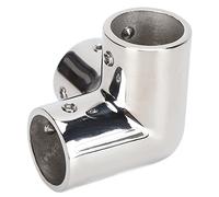 Spacnana 316 Stainless Steel 3 Way Corner Tee Joint, Mirror Polished Elbow Pipe Fittings for Ship Yachts, Durable and Stable Yacht Handrail (Φ25mm)