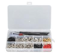 Spacnana 362Pcs Computer Screw Assortment, Stainless Steel Repair Kit, Includes Cable Tie Brush, for Maintenance and Installation