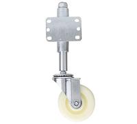 Spacnana 4 Nylon Gate Wheel, Spring Loaded Caster, Heavy Duty Farm Gate Wheels, with Universal Mounting Plate, Load Capacity 110 Lbs, Adjustable Height