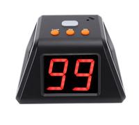 Spacnana 4 Sided Digital Timer, 1.4 Inch LED Screen with 3 Preset Times and Buzzer, for Chess Table Game Countdown Stopwatch (Black)