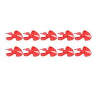 Spacnana 40mm Plastic Propeller, 4 Vane/Wing Propeller, LARGE Wind & LARGE THRUST, Strong Wind, 10pcs for Toy Remote Control Car Model with 2mm Diameter Shaft, Made of ABS Material, Many (Red)
