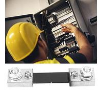 Spacnana 50A Shunt Resistor, Current Tester Panel Meter Analog Meter, Very Good Assistant Tool for Current Measurement, Compact Size, Practical, Measure Large with Ammeter, 75mV (100A)