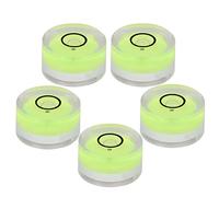 Spacnana 5Pcs 15mm Mini Round Level Bubble, Green Bullseye Diameter Measuring Tool for Balance Scale, Lasers, Made of ABS and Acrylic Materials, Very Easy to See the Direction of