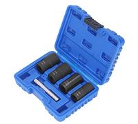 Spacnana 5Pcs Nut Remover Set, Twist Socket Lug Bolt Extractor Tool Kit with Storage Box, Nut Removal Socket for Stripped Rusted Rounded Fasteners, Maintenance Use