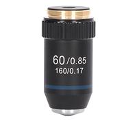 Spacnana 60X Achromatic Microscope Objective Lens, Brass, High Light Transmittance, 45mm Parfocal Distance for Biology Applications