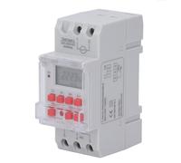 Spacnana 7 Day Programmable Timer Switch, DIN Rail Mount with LCD Display for Automatic Control, 30AMP 16 On/Off Settings Battery Backup