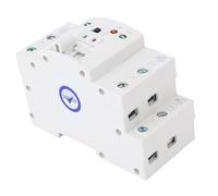 Spacnana 80A 2P Dual Power Automatic Manual Transfer Switch, 20ms Switching Time, DIN Rail Mount for Uninterruptible Power Supply Home