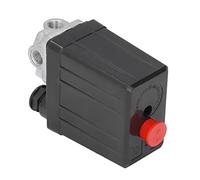 Spacnana Air Compressor Pressure Switch, Automatic Control Valve with Red ON Off Knob, 90 125PSI Working Pressure, 1 4in Female Thread, for Air Compressor Accessories