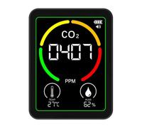 Spacnana Air Quality Meter 3 in 1, CO2 Temperature Humidity Detector with LCD Backlit Screen, 32-122℉ Range Portable Indoor Air Tester for Home Office