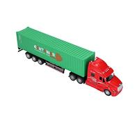 Spacnana Alloy Container Truck Model, Vivid Real Appearance with Opening Back Door, Quality Rubber Tires with Light Sound Effects (Green)