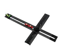Spacnana Aluminum Alloy Wood Processing T Square with Bladder Level, Adjustable Combination Line for Exact Holes and Installation, Measurement Tools for Various Angles to Carry Out Several Complex