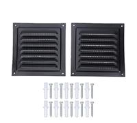 Spacnana Attic Vent 2PCS, Aluminum Wall Vent Square Louver Ventilation Grille with Protective Mesh for Exterior Door Garage Ceiling (Aluminum mesh)