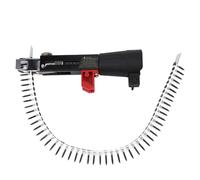 Spacnana Automatic Chain Nail Gun Electric Nail Gun Auto Nail Feeder for Drill Exquisite Aluminum Alloy Adjustable Screw Length Depth with Clamp Drill Interface Size 41-46mm